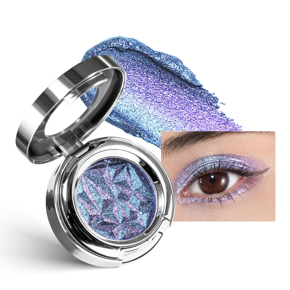 CHARMACY Chameleon Glitter Eyeshadow Color Shift High Pigment Single Eyeshadow Smooth Blendable Formula Eyeshadow for Party