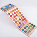 65-Color Spring/Summer Eyeshadow Palette-Foldable Design,Green, Blue & Red-Yellow Color Stories,Matte & Shimmer Finishes