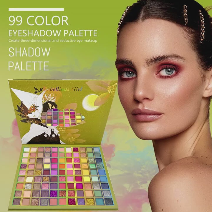 Maximalist 99-Color Eyeshadow Palette – Matte & Shimmer, Highly Pigmented, Easy Blend, Ultimate All-in-One for Endless Spring